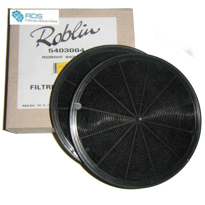 Fc13 - filtre à charbon pour hotte - fac - compatible hottes roblin 5403009  - 2 pièces